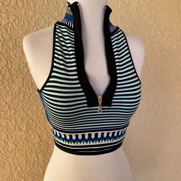 Torn by Ronny Kobo Tops - Thorn by Ronny Kobo Versatile Geometric Print Halter Top Women's Size XS EUC‎